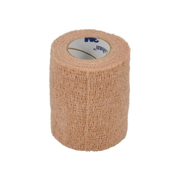 Coban compressiezwachtel huidskleur 2,5 cm x 4,57 meter