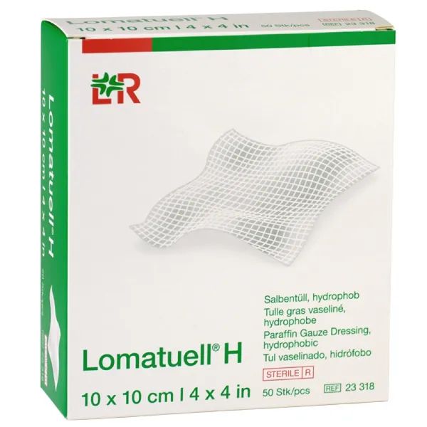 L&amp;R Lomatuell H zalfgaas - 10 x 10 cm, 50 stuks