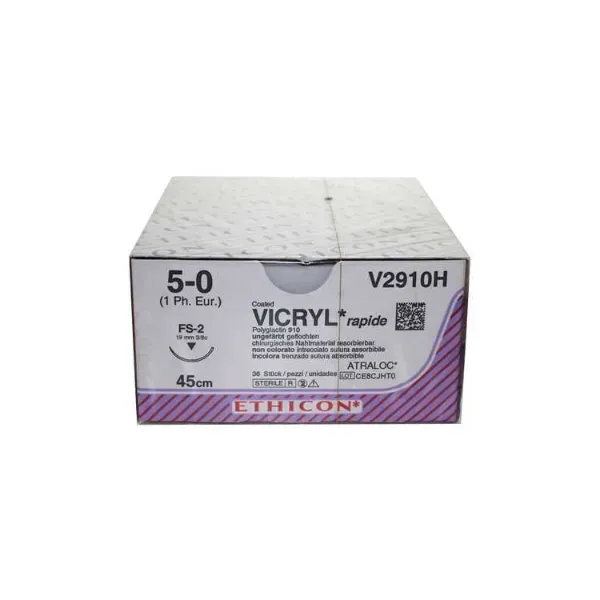 Vicryl rapide hechtdraad 5-0 FS-2 45 cm naald