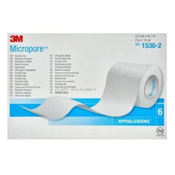 Micropore hechtpleister wit - 5,0 cm x 9.15 meter