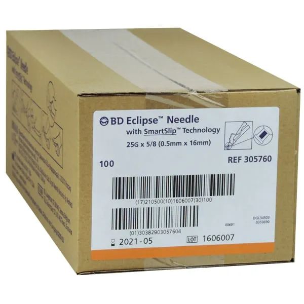 BD Eclipse Veiligheidsnaald - 25 G, 16 mm