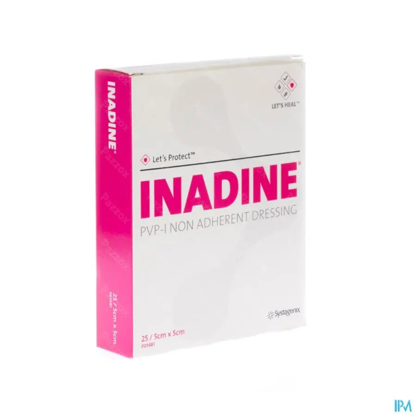 3M Inadine niet verklevend povidonjodiumverband 5,0 x 5,0 cm