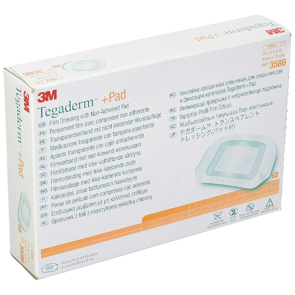 Tegaderm + pad transparant verband met kussen 9 x 25 cm