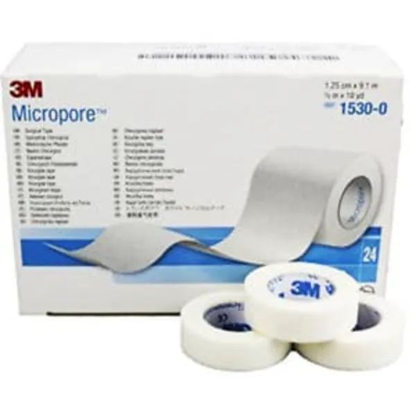 Micropore hechtpleister wit - 1,25 cm x 9.15 meter