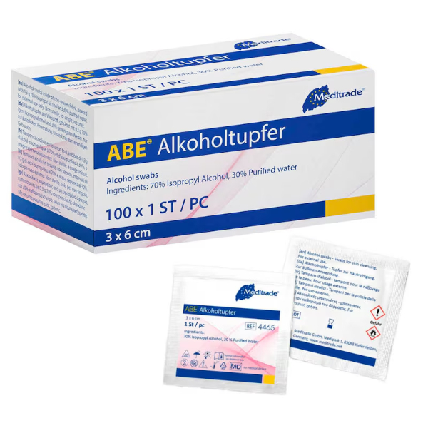 ABE alcoholdoekjes 6 x 3 cm
