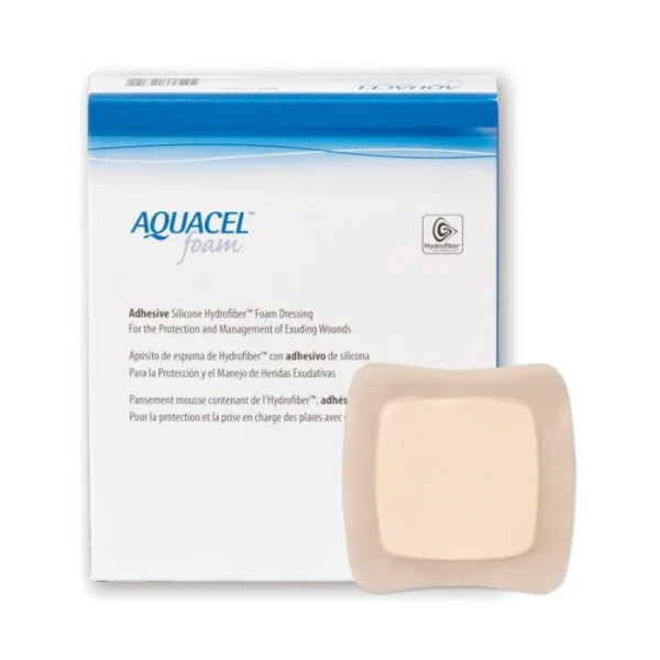 Aquacel Foam Schuimverband Met Hydrofiber Adhesive Met Plakrand 21 X 21 Cm