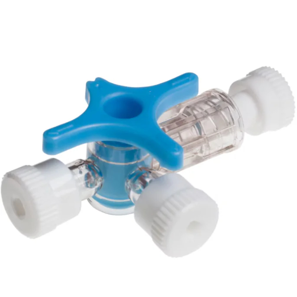 BD Connecta 3-wegkraan rotatie 360 gram - Blauw