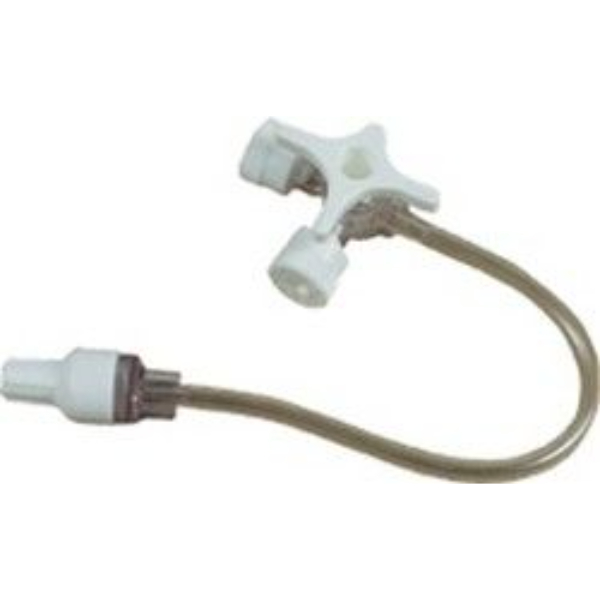 BD Connecta Plus Driewegkraan met slang - Blauw