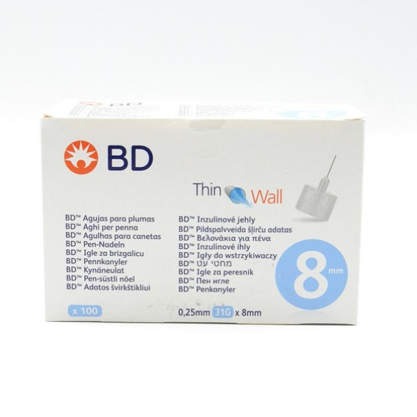 BD Thinwall pennaald - 8 mm