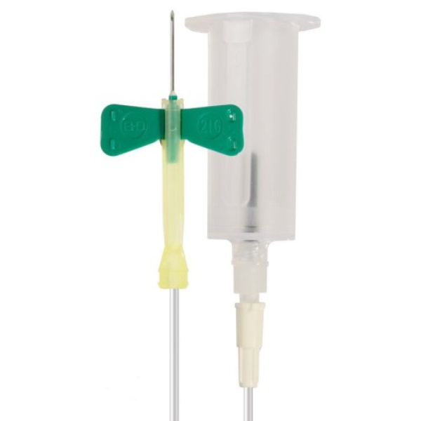 Vacutainer safety lock bloedafnameset met houder 21G x 18 cm