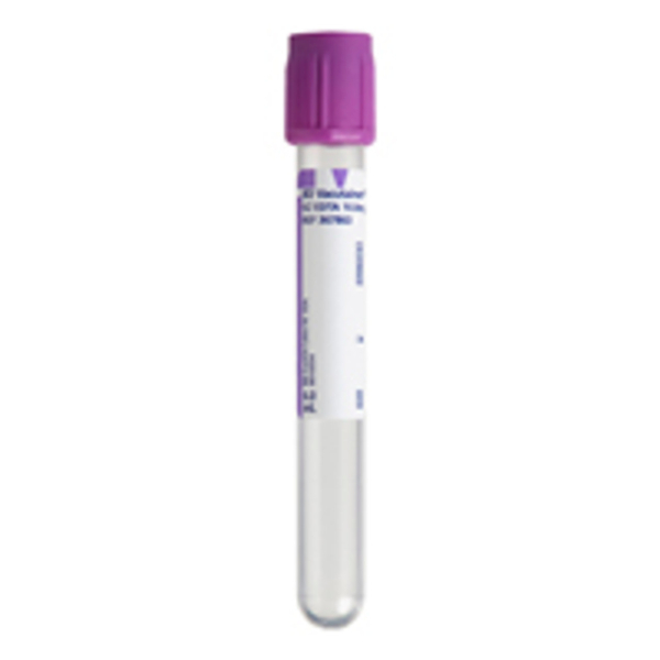 BD Vacutainer bloedbuis EDTA Plus 1,8 mg/ml PET 10 ml papier etiket