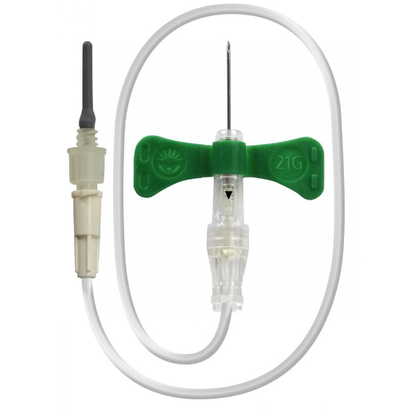 BD Vacutainer Safety-Lok vleugelnaald 21 G x 19 mm 18 cm slang