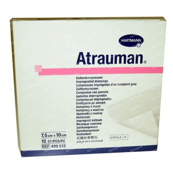 Hartmann Atrauman zalfgaas - 7,5 x 10 cm, 10 stuks