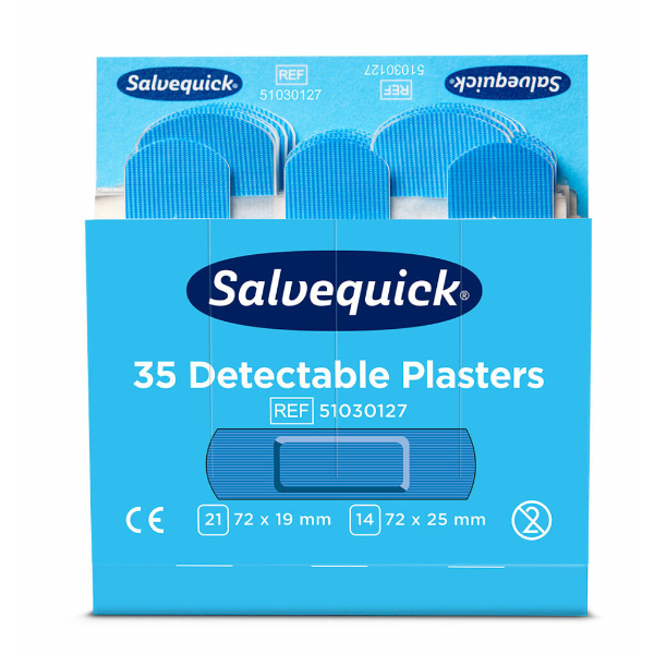 Cederroth Salvequick Blue Detectable Pleisters