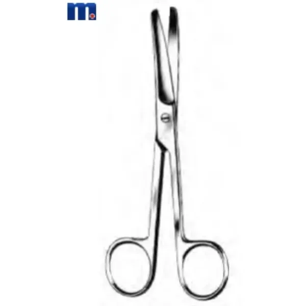 Schaar chirurgisch stomp / stomp 11 cm gebogen