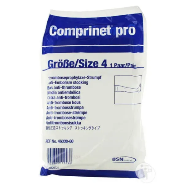 Comprinet Pro anti-emboliekous dij wit middel lang maat 4
