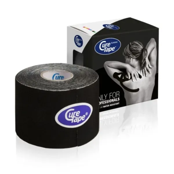 Curetape kinesiotape 5 m x 5 cm - Zwart