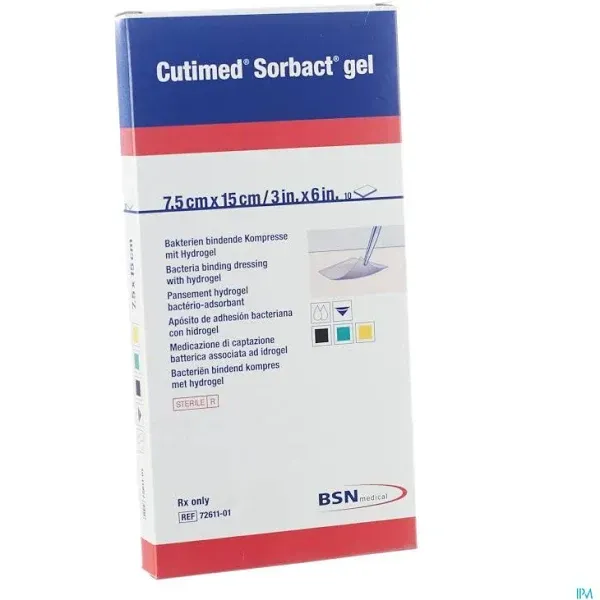 Cutimed Sorbact kompres met gel - 7,5 x 15 cm
