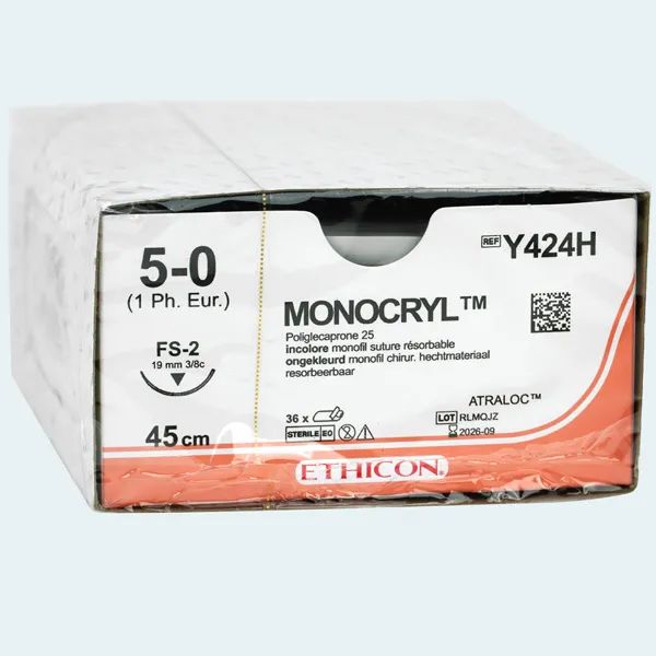 Monocryl hechtdraad 5-0 FS2 naald 45 cm
