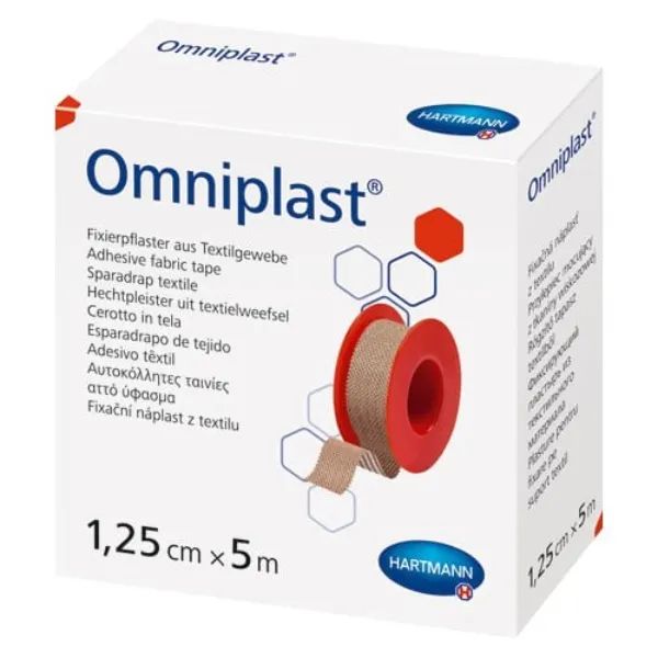 Hartmann Omniplast hechtpleister - 1,25 cm x 5 meter