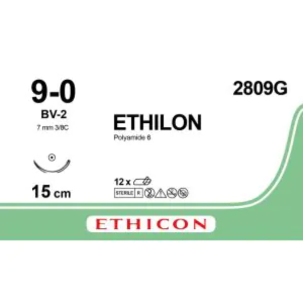 Ethilon 9-0 15cm zwart BV-2