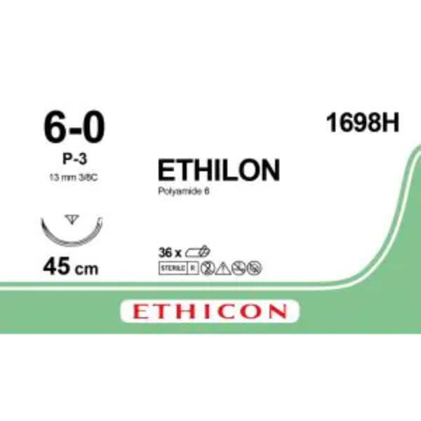 Ethilon hechtdraad 3-0 PSL naald zwart