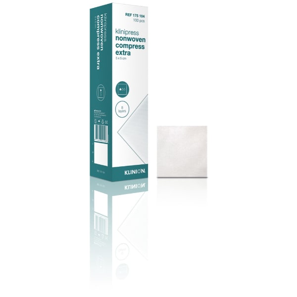 Gaaskompressen extra non woven 10 x 10 cm 8 laags