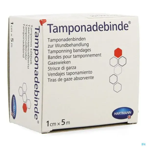 Gaasstroken Tamponadezwachtels 5 m x 1 cm