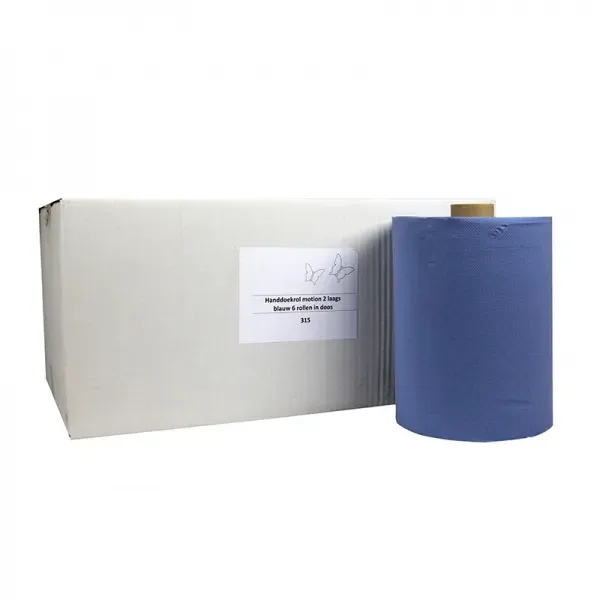 Handdoekrol Motion blauw 2 laags 24 cm 150 meter