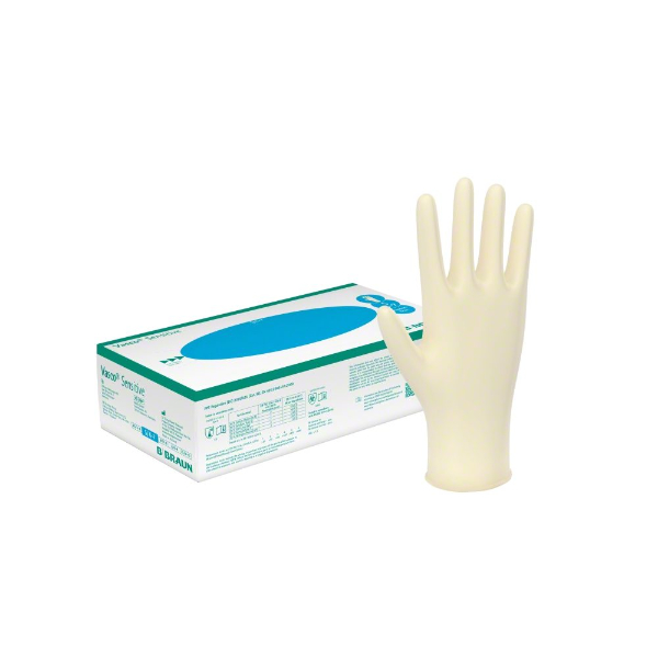 Handschoen VASCO Sensitive PF Latex - L (NIET steriel)