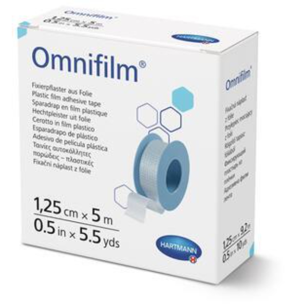Hartmann Omnifilm hechtpleister - 1,25 cm x 9,2 meter
