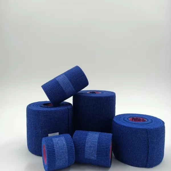 Fixatiezwachtel zelfhechtend Peha-Haft blauw 4 mtr x 8 cm