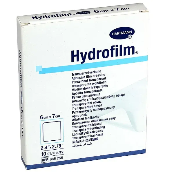 Transparante wondfolie Hydrofilm 6 x 7 cm