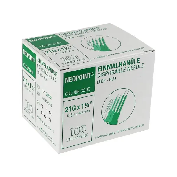Neopoint injectienaald - 21 G, 40 mm