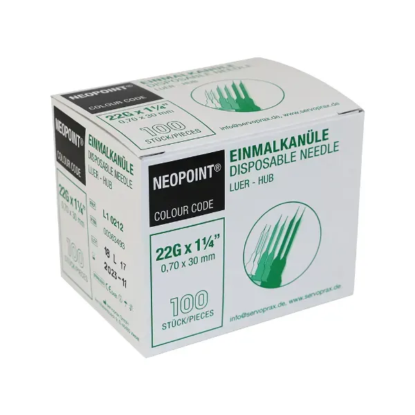 Neopoint injectienaald - 22 G, 30 mm