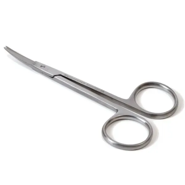 Irisschaar spits / spits 11 cm gebogen rvs