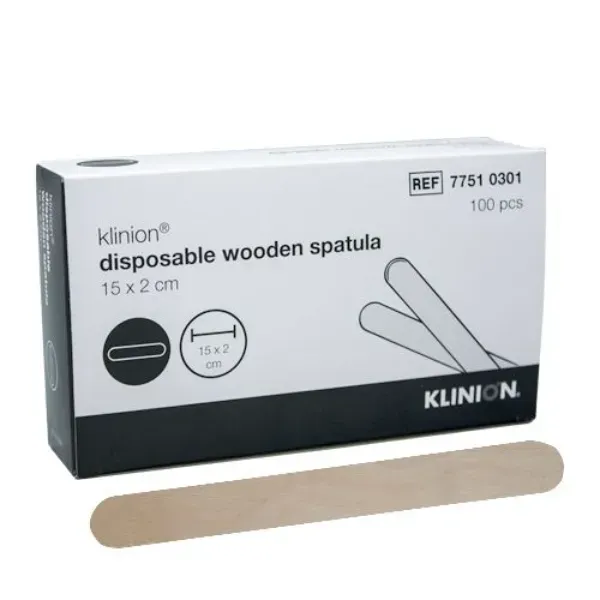 Klinion houten tongspatel 15 x 2 cm