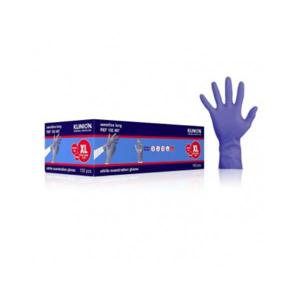 Klinion Sensitive Nitril onderzoekshandschoenen blauw