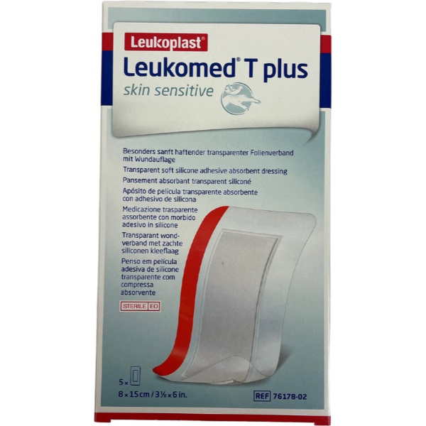Leukomed T Plus Skin Sensitive transparant 8 x 15 cm