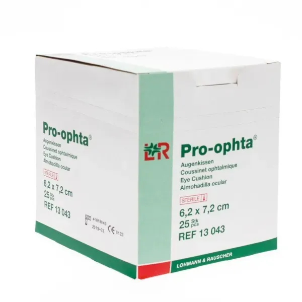 L&amp;R Pro-ophta®-oogkussens in vouwdoos 7,2 x 6,2 cm