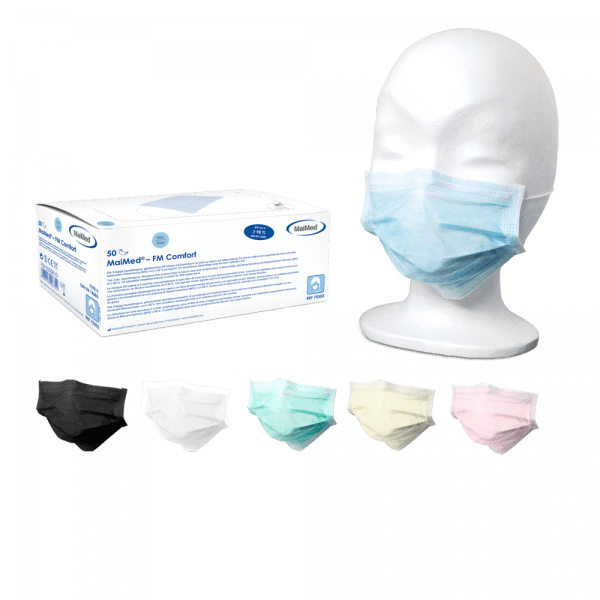 MaiMed-FM Comfort masker elastische bandjes 3 laags type II geel