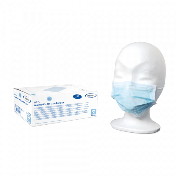 MaiMed-FM Comfort Plus masker elastische bandjes 3 laags type IIR blauw