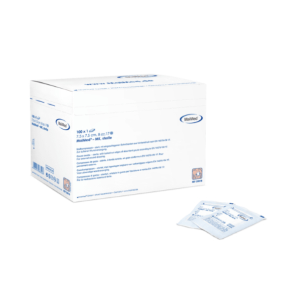 MaiMed hydrofiel gaaskompressen 10x10cm 12 laags steriel per 10 stuks