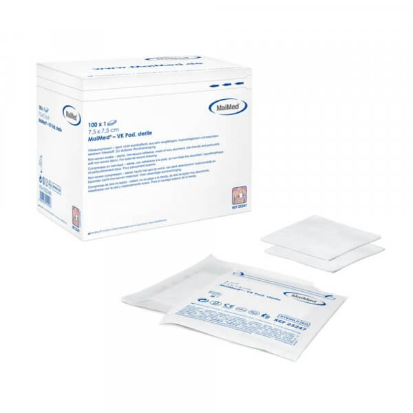 MaiMed non woven gaaskompressen 10x20cm 6 laags steriel per 2 stuks