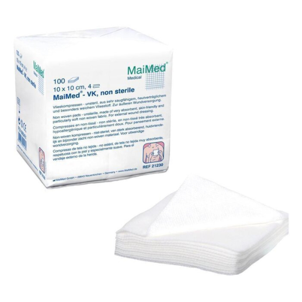 MaiMed non woven gaaskompressen10x10cm 4 laags