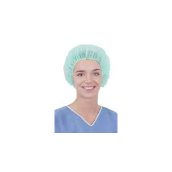 Medline cap bouffant spunbond wit 53 cm