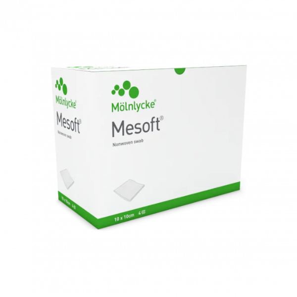 Mesoft gaaskompressen non woven 5 x 5 4 laags steriel