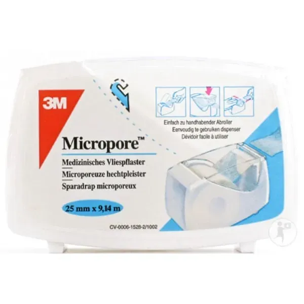 Micropore hechtpleister met dispenser 2,5 cm x 9.15 meter