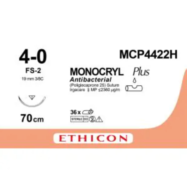 Monocryl plus hechtdraad 4-0 70cm FS-2 naald