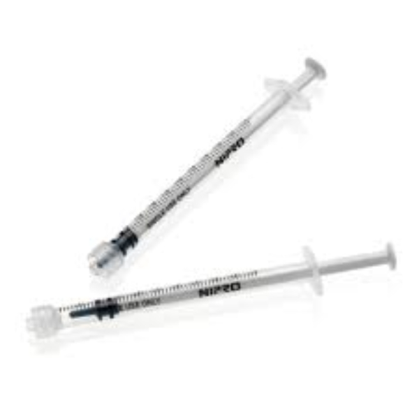 Nipro injectiespuit 3 delig 1 ml Luer Lock